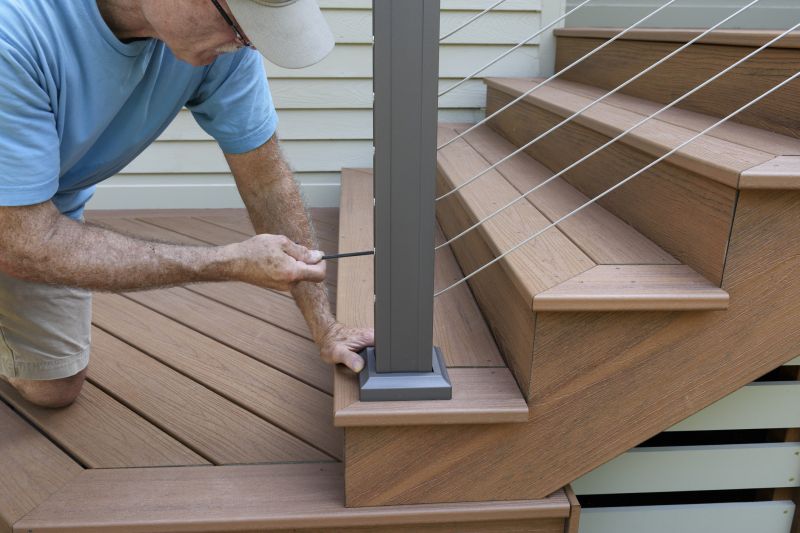 Wood Stair Railing Repair in Olathe, KS